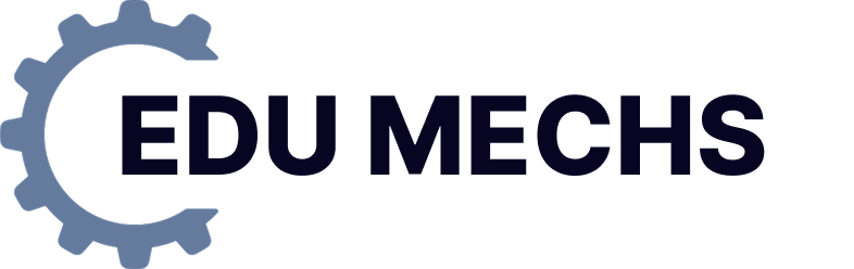 Cog with EDU MECHS text in blue